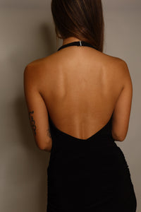 COWL NECK MINI DRESS