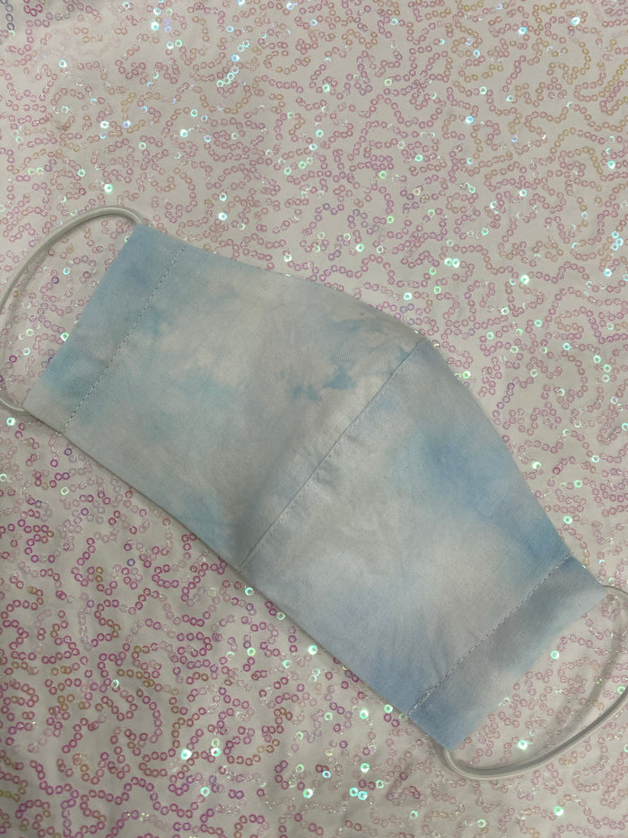 BLUE TIE DYE MASK - PLAIN