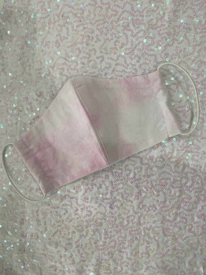 BABY PINK TIE DYE MASK - PLAIN