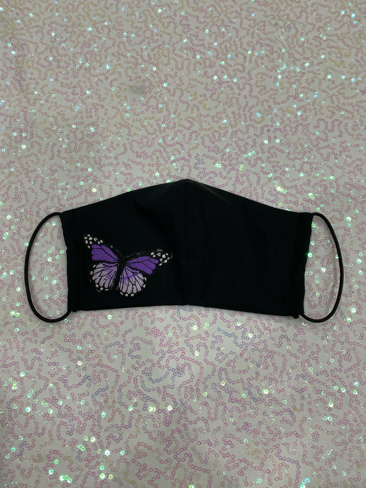 BLACK MASK - LILAC BUTTERFLIES