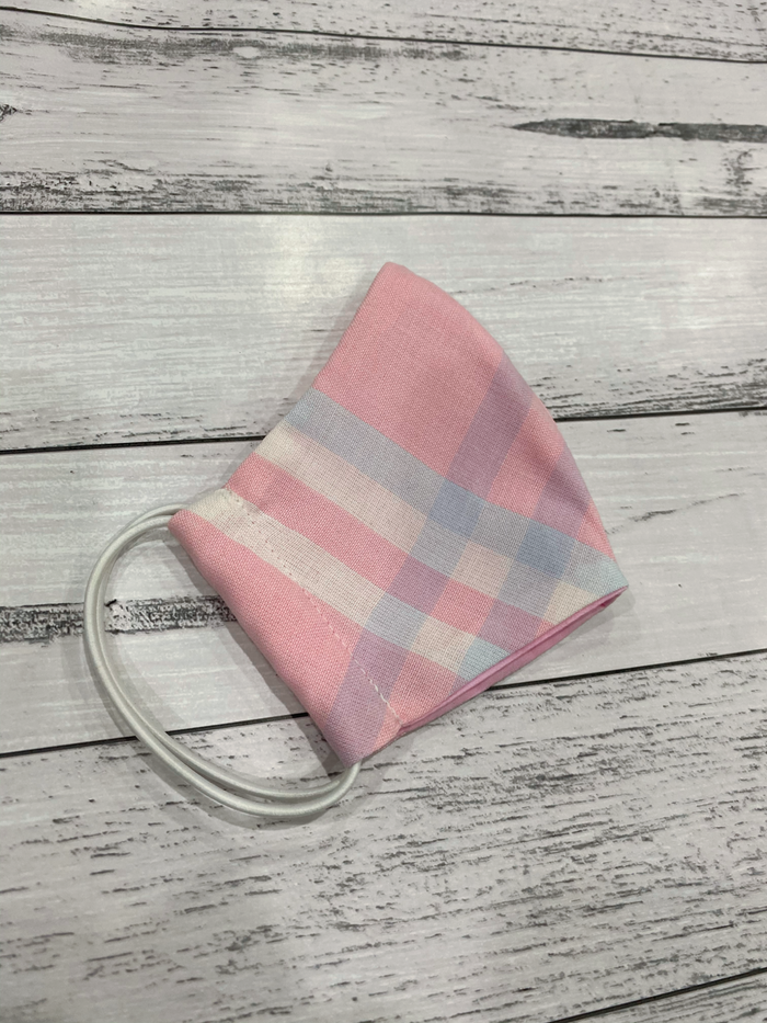 PINK PLAID MASK