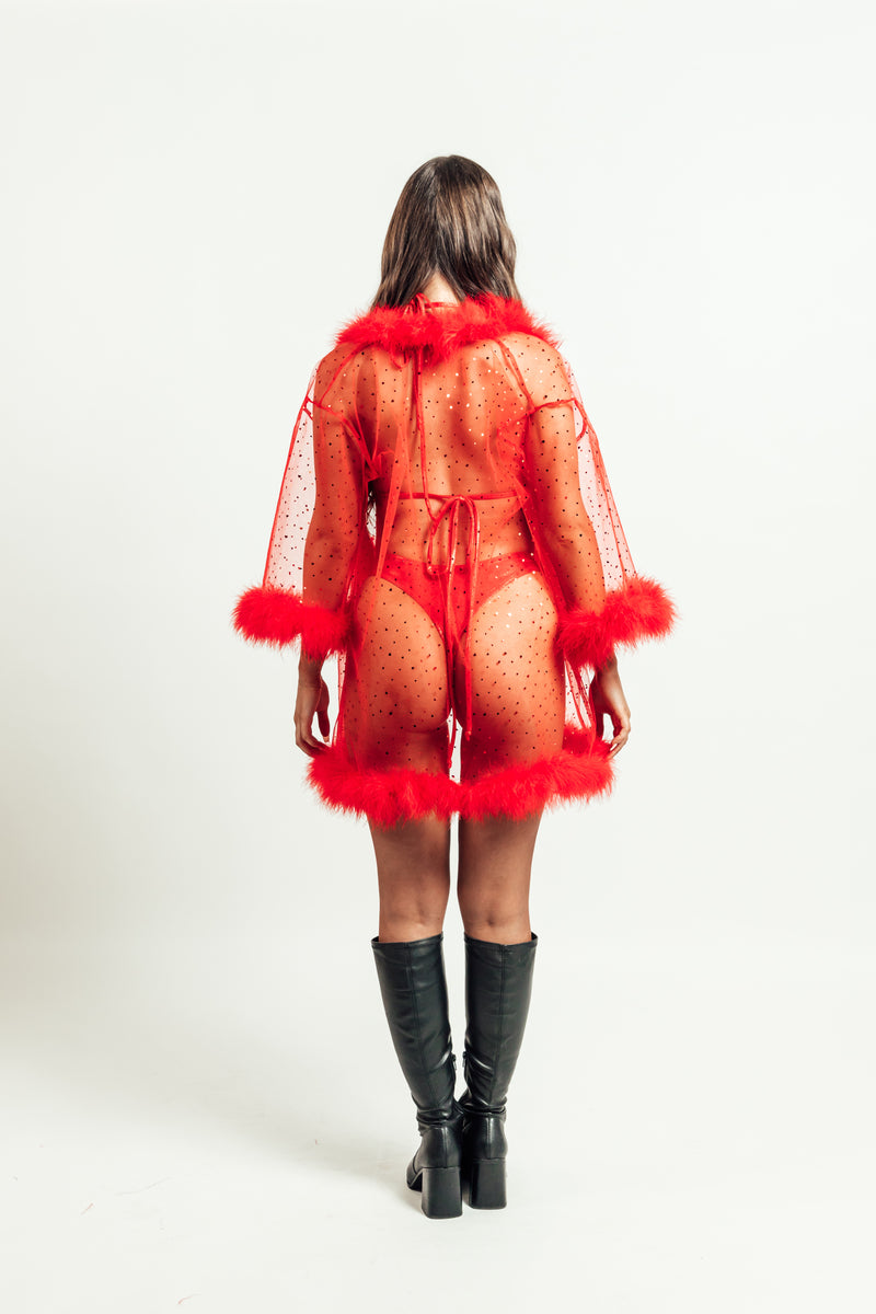 HEART KIMONO - RED