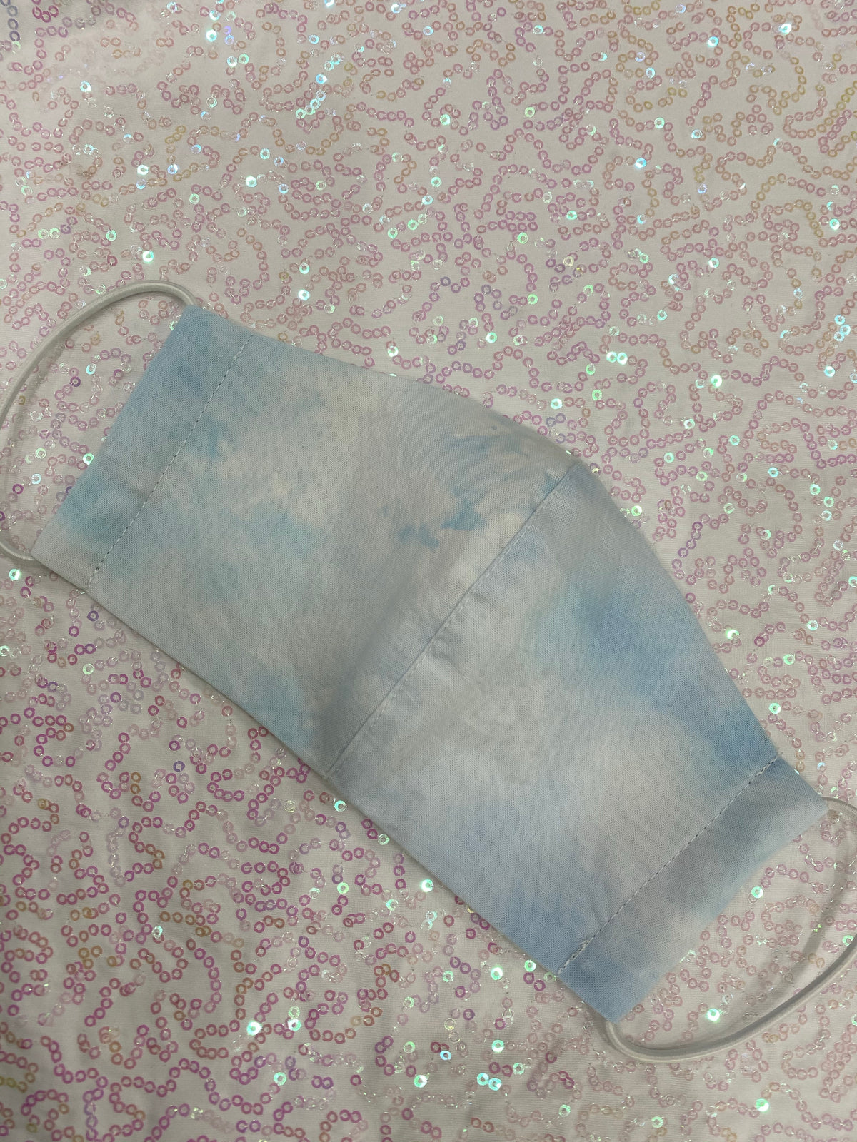 BLUE TIE DYE MASK - PLAIN