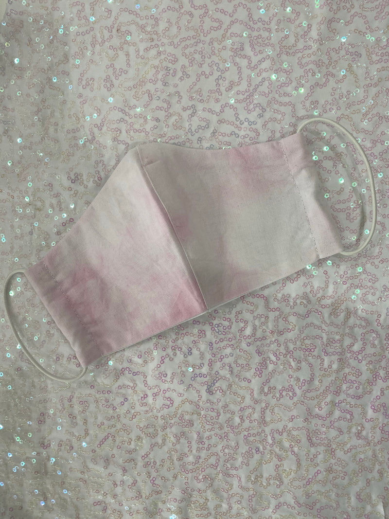 BABY PINK TIE DYE MASK - PLAIN