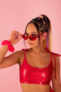 RED CAT EYE SHADES