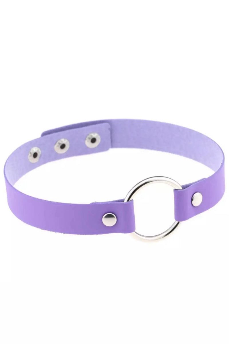 PURPLE CIRCLE CHOKER