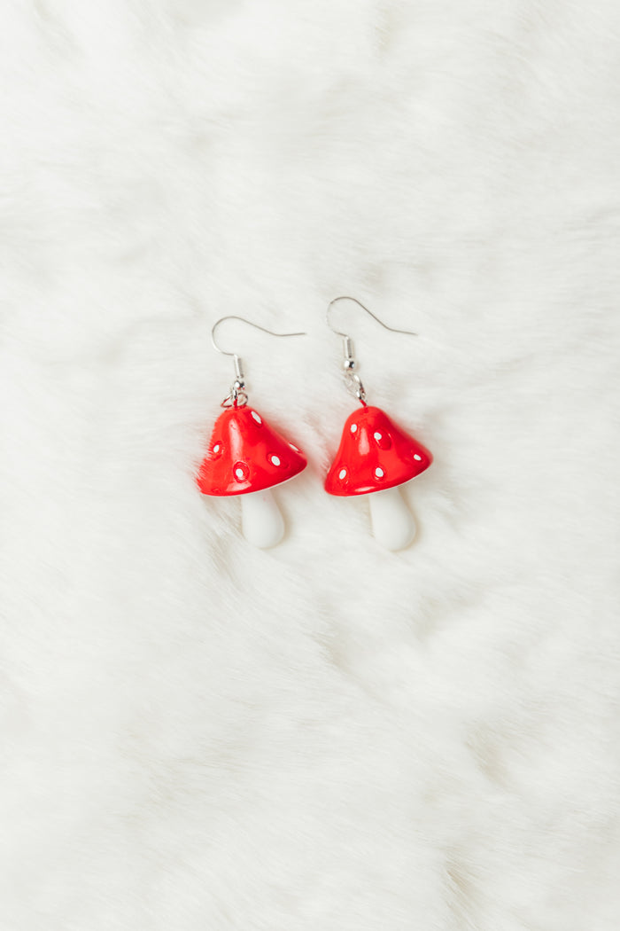 SHROOM EARRINGS - RED